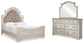 Realyn  Upholstered Panel Bed With Mirrored Dresser Signature Design by Ashley®