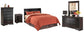 Huey Vineyard  Sleigh Headboard Bed With Mirrored Dresser, Chest And Nightstand Signature Design by Ashley®