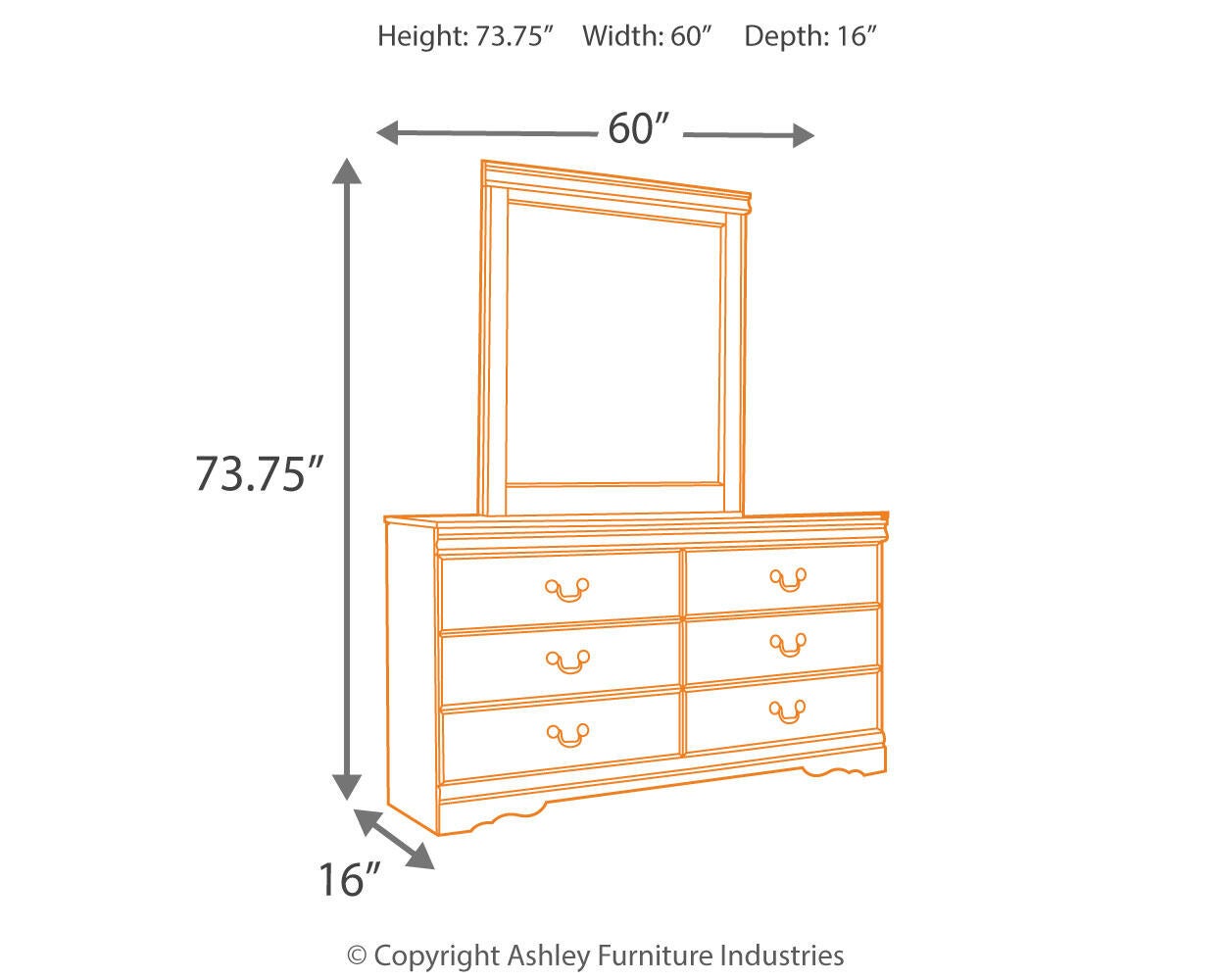Huey Vineyard  Sleigh Headboard Bed With Mirrored Dresser, Chest And Nightstand Signature Design by Ashley®