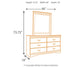 Huey Vineyard  Sleigh Headboard Bed With Mirrored Dresser, Chest And Nightstand Signature Design by Ashley®