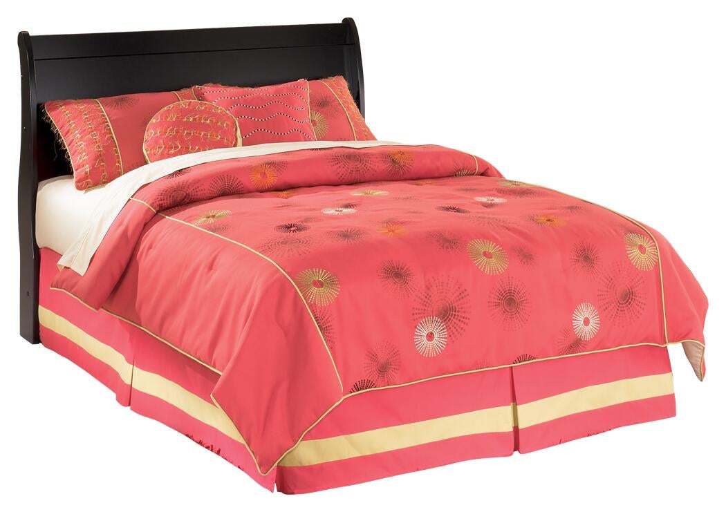 Huey Vineyard  Sleigh Headboard Bed With Mirrored Dresser Signature Design by Ashley®