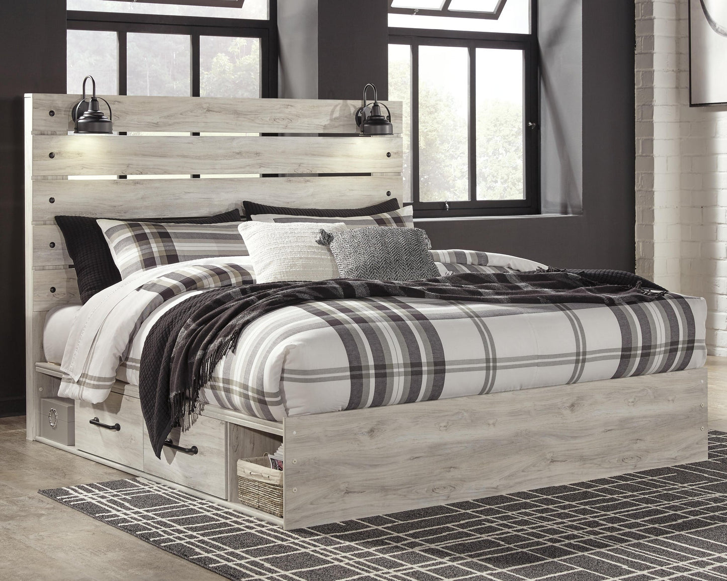 Cambeck  Panel Bed With 2 Storage Drawers With Mirrored Dresser, Chest And Nightstand Signature Design by Ashley®