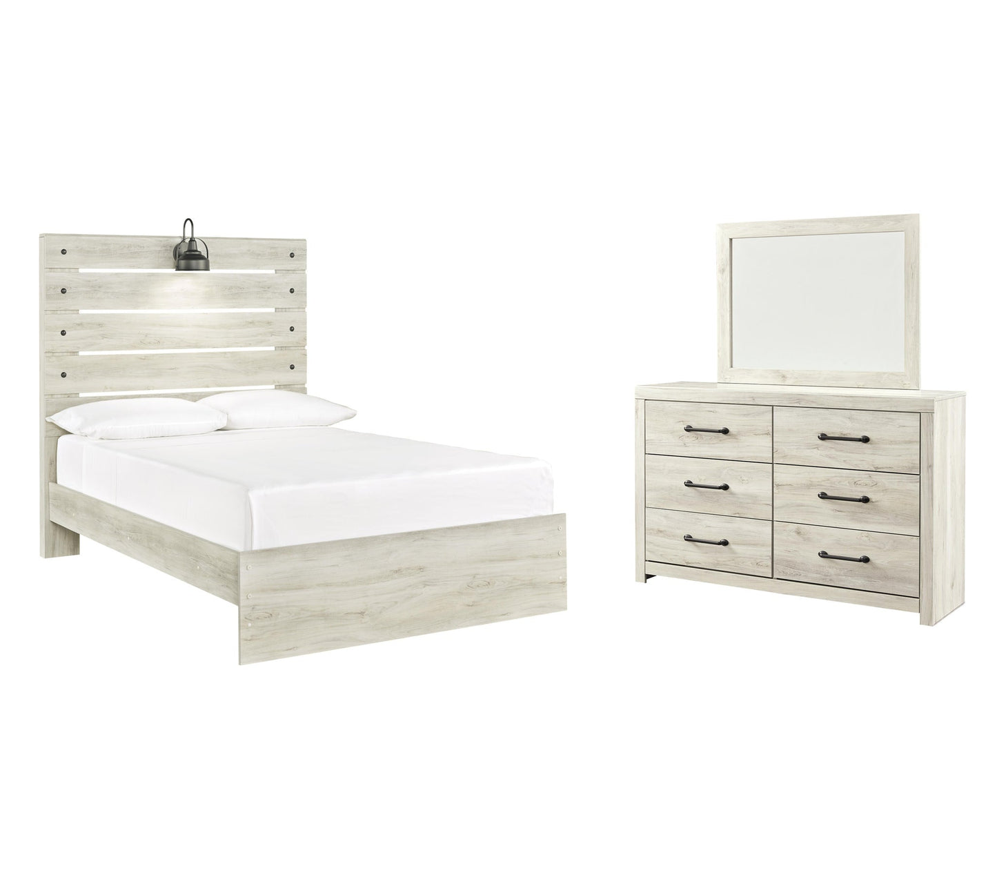 Cambeck  Panel Bed With Mirrored Dresser Signature Design by Ashley®