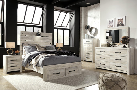 Cambeck  Panel Bed With 4 Storage Drawers With Mirrored Dresser, Chest And Nightstand Signature Design by Ashley®
