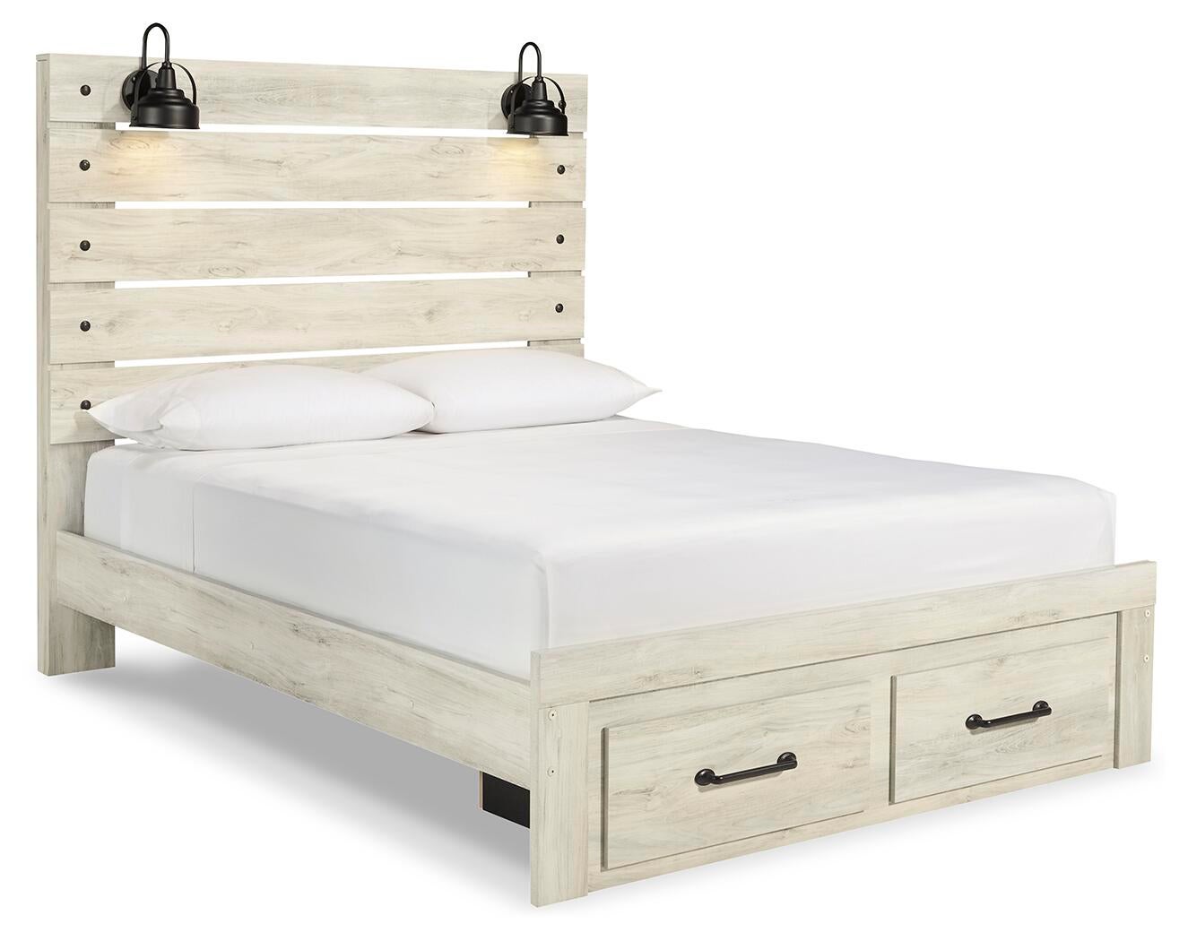 Cambeck  Panel Bed With 2 Storage Drawers With Mirrored Dresser Signature Design by Ashley®