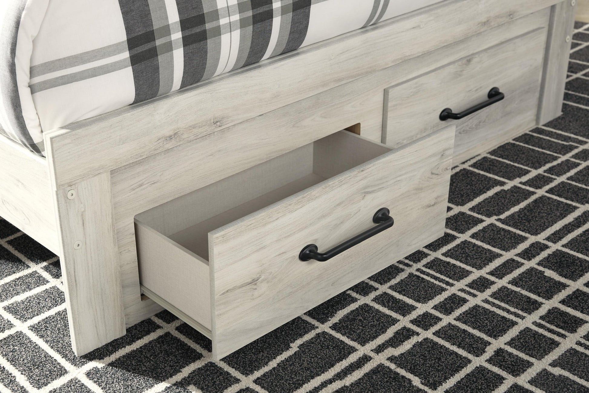 Cambeck  Panel Bed With 2 Storage Drawers With Mirrored Dresser Signature Design by Ashley®