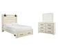 Cambeck  Panel Bed With 2 Storage Drawers With Mirrored Dresser Signature Design by Ashley®