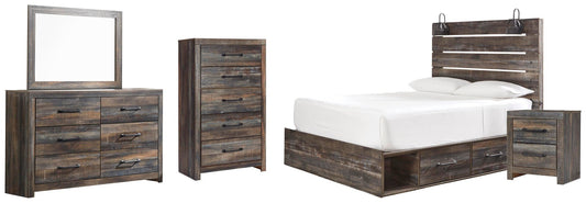 Drystan  Panel Bed With 2 Storage Drawers, Dresser, Mirror, Chest And Nightstand Signature Design by Ashley®