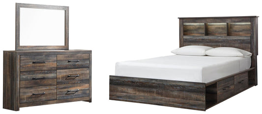Drystan  Bookcase Bed With 4 Storage Drawers With Mirrored Dresser Signature Design by Ashley®