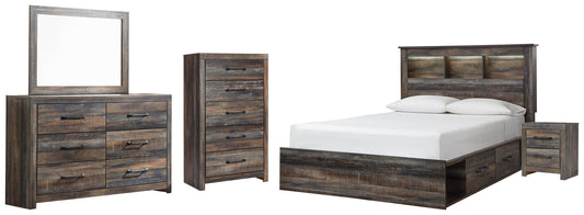 Drystan  Bookcase Bed With 2 Storage Drawers, Dresser, Mirror, Chest And Nightstand Signature Design by Ashley®