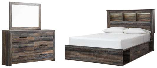 Drystan  Bookcase Bed With 2 Storage Drawers With Mirrored Dresser Signature Design by Ashley®