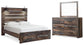 Drystan  Panel Bed With 2 Storage Drawers With Mirrored Dresser Signature Design by Ashley®