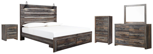 Drystan  Panel Bed With Storage With Mirrored Dresser, Chest And Nightstand Signature Design by Ashley®