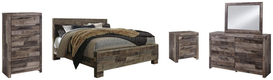 Derekson  Panel Bed With Mirrored Dresser, Chest And Nightstand Benchcraft®