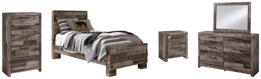 Derekson  Panel Bed With Mirrored Dresser, Chest And Nightstand Benchcraft®