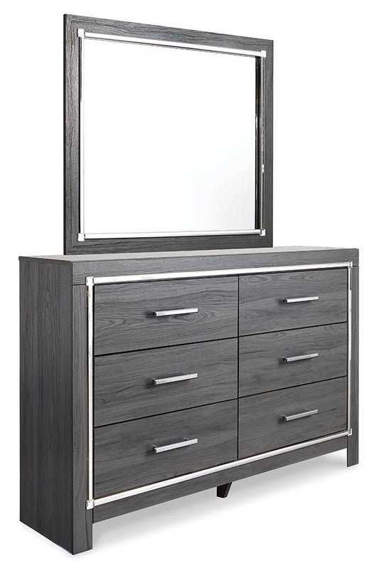 Lodanna  Upholstered Panel Headboard Bed With Mirrored Dresser, Chest And Nightstand Signature Design by Ashley®