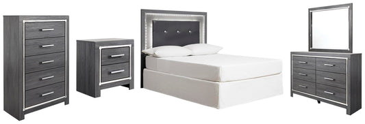 Lodanna  Upholstered Panel Headboard Bed With Mirrored Dresser, Chest And Nightstand Signature Design by Ashley®