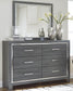 Lodanna  Upholstered Panel Headboard Bed With Mirrored Dresser Signature Design by Ashley®