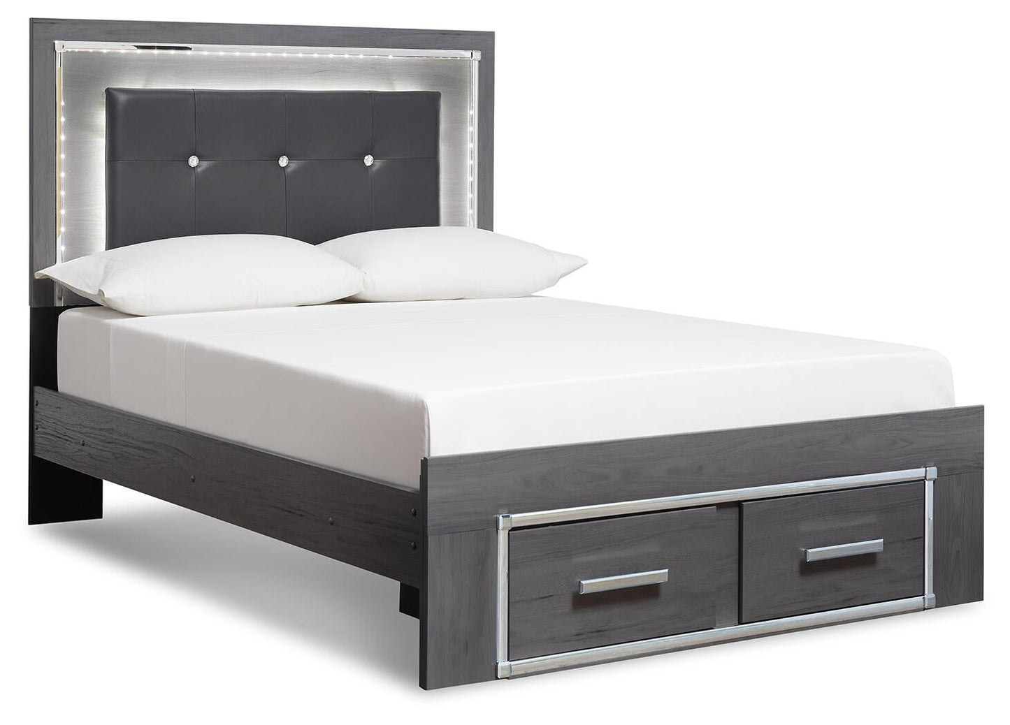 Lodanna  Panel Bed With 2 Storage Drawers With Mirrored Dresser, Chest And Nightstand Signature Design by Ashley®