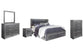 Lodanna  Panel Bed With 2 Storage Drawers With Mirrored Dresser, Chest And Nightstand Signature Design by Ashley®
