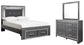 Lodanna  Panel Bed With 2 Storage Drawers With Mirrored Dresser Signature Design by Ashley®