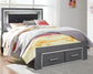 Lodanna  Panel Bed With 2 Storage Drawers With Mirrored Dresser Signature Design by Ashley®
