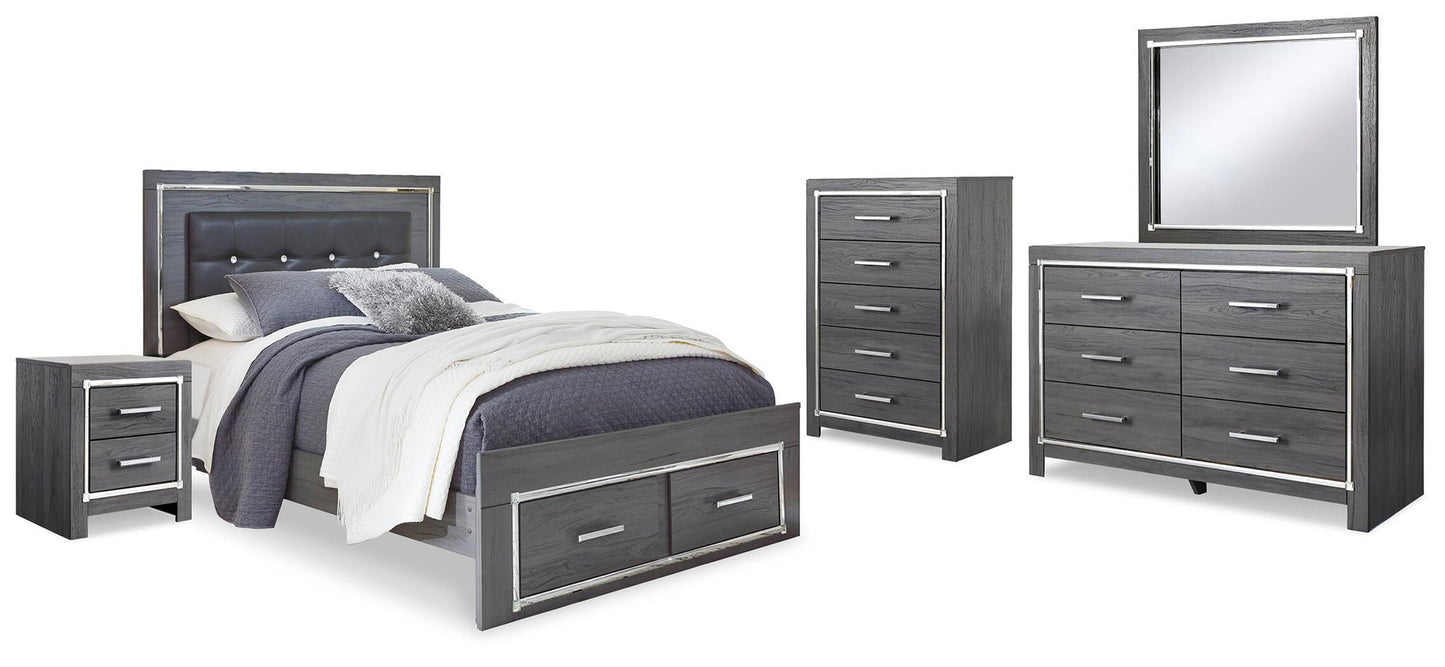 Lodanna  Panel Bed With 2 Storage Drawers With Mirrored Dresser, Chest And Nightstand Signature Design by Ashley®