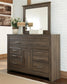 Juararo  Panel Headboard Bed With Mirrored Dresser Signature Design by Ashley®