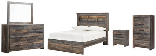 Drystan  Bookcase Bed With Mirrored Dresser, Chest And Nightstand Signature Design by Ashley®