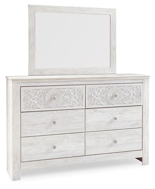 Paxberry  Panel Bed With Mirrored Dresser Signature Design by Ashley®