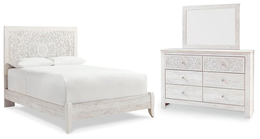 Paxberry  Panel Bed With Mirrored Dresser Signature Design by Ashley®