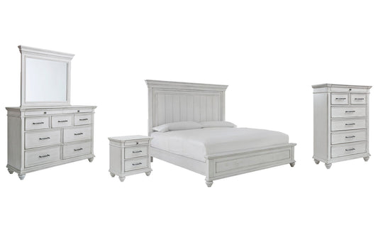 Kanwyn  Panel Bed With Mirrored Dresser, Chest And Nightstand Benchcraft®