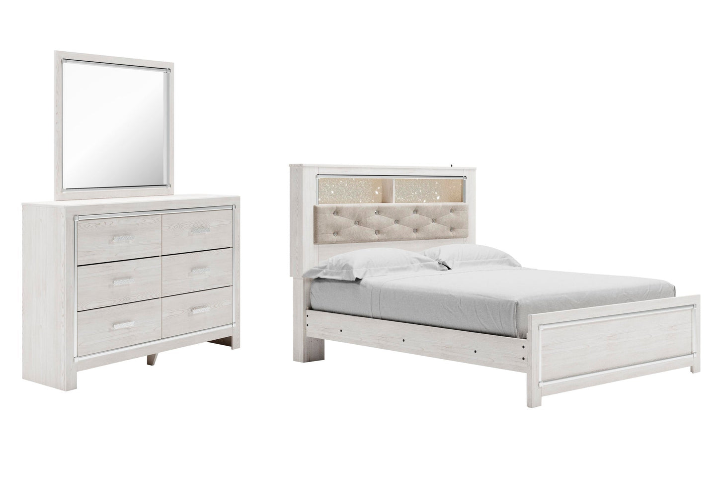 Altyra  Panel Bookcase Bed With Mirrored Dresser Signature Design by Ashley®