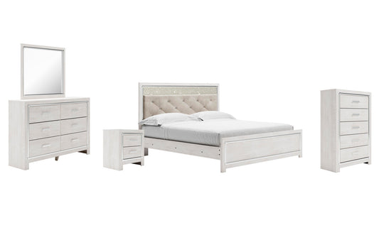 Altyra  Panel Bed With Mirrored Dresser, Chest And Nightstand Signature Design by Ashley®