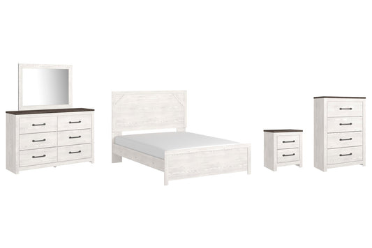 Gerridan  Panel Bed With Mirrored Dresser, Chest And Nightstand Signature Design by Ashley®