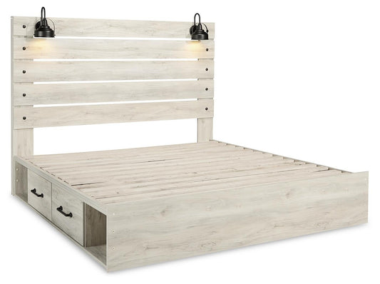 Cambeck  Panel Bed With 2 Storage Drawers With Mirrored Dresser And Nightstand Signature Design by Ashley®