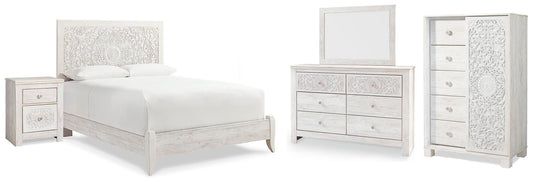 Paxberry  Panel Bed With Mirrored Dresser, Chest And Nightstand Signature Design by Ashley®