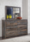Drystan  Panel Headboard Bed With Mirrored Dresser Signature Design by Ashley®