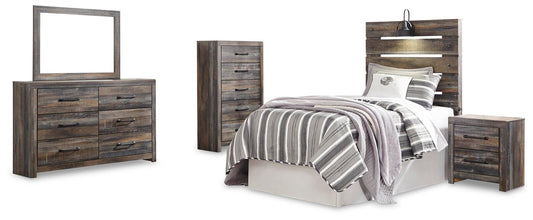 Drystan  Panel Headboard Bed With Mirrored Dresser, Chest And Nightstand Signature Design by Ashley®