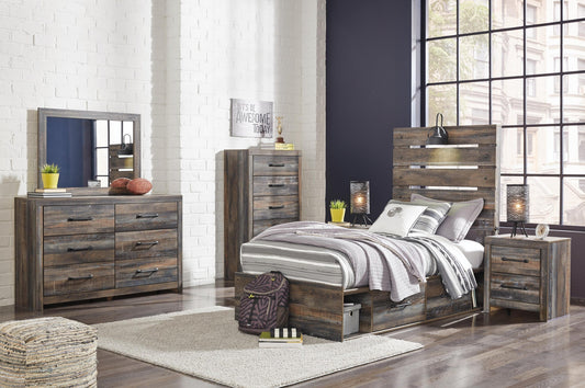 Drystan  Panel Headboard Bed With Mirrored Dresser, Chest And Nightstand Signature Design by Ashley®