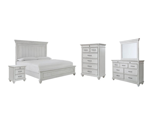 Kanwyn  Panel Bed With Mirrored Dresser, Chest And Nightstand Benchcraft®
