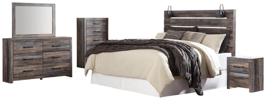 Drystan  Panel Headboard Bed With Mirrored Dresser, Chest And Nightstand Signature Design by Ashley®
