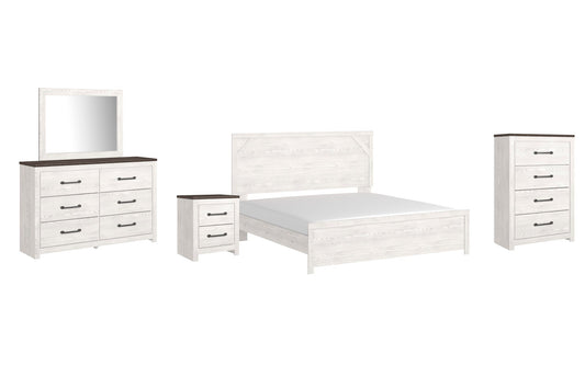 Gerridan  Panel Bed With Mirrored Dresser, Chest And Nightstand Signature Design by Ashley®