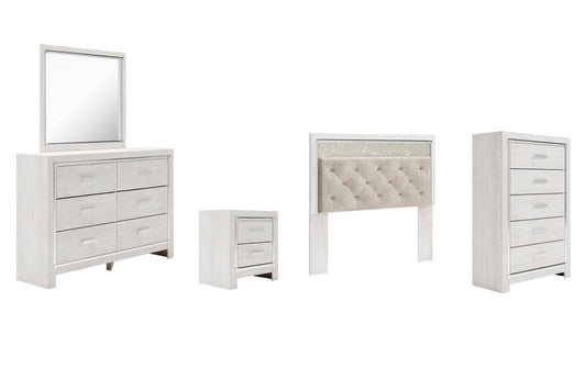 Altyra  Panel Headboard Bed With Mirrored Dresser, Chest And Nightstand Signature Design by Ashley®