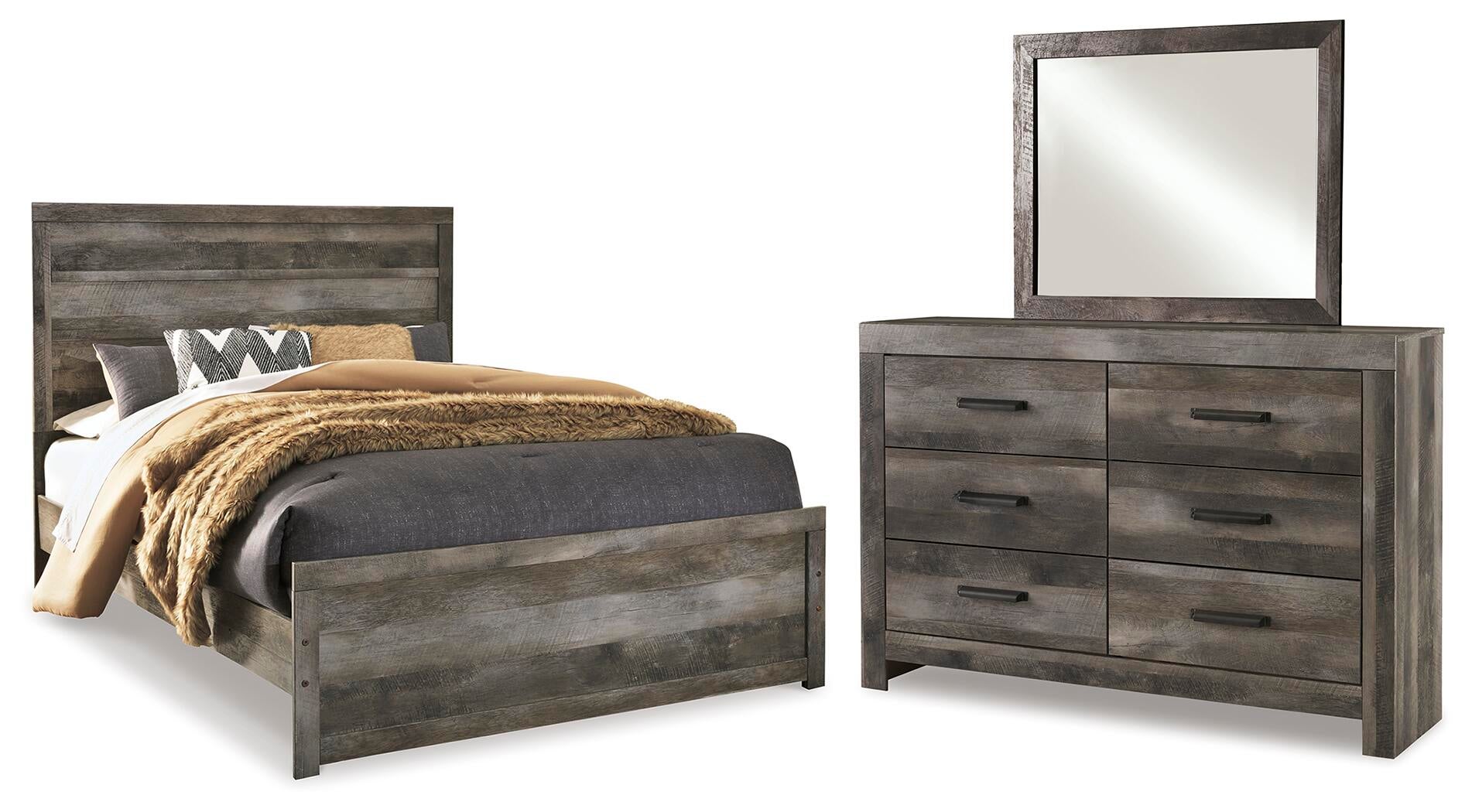 Wynnlow  Panel Bed With Mirrored Dresser Signature Design by Ashley®