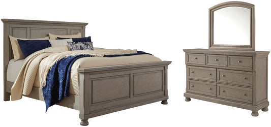 Lettner  Panel Bed With Mirrored Dresser Signature Design by Ashley®