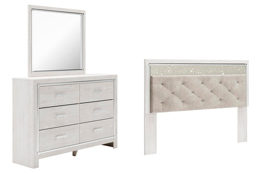 Altyra  Panel Headboard Bed With Mirrored Dresser Signature Design by Ashley®