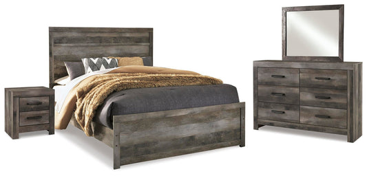 Wynnlow  Panel Bed With Mirrored Dresser And Nightstand Signature Design by Ashley®