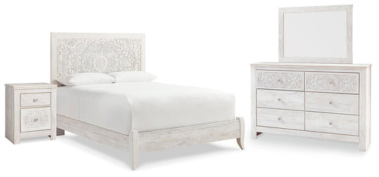 Paxberry  Panel Bed With Mirrored Dresser And Nightstand Signature Design by Ashley®
