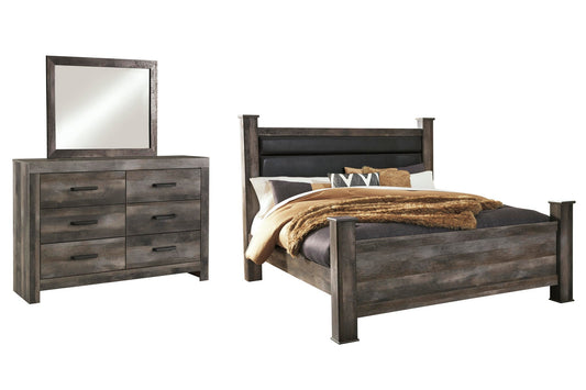 Wynnlow  Poster Bed With Mirrored Dresser Signature Design by Ashley®